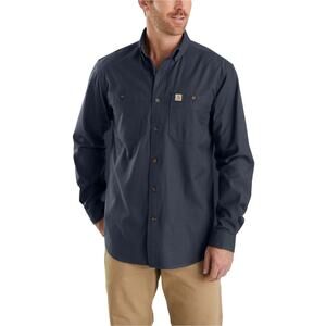 102 Men's Carhartt RUGGED FLEX® Relaxed Fit Mid-weight Long Sleeve Shirt Size XL